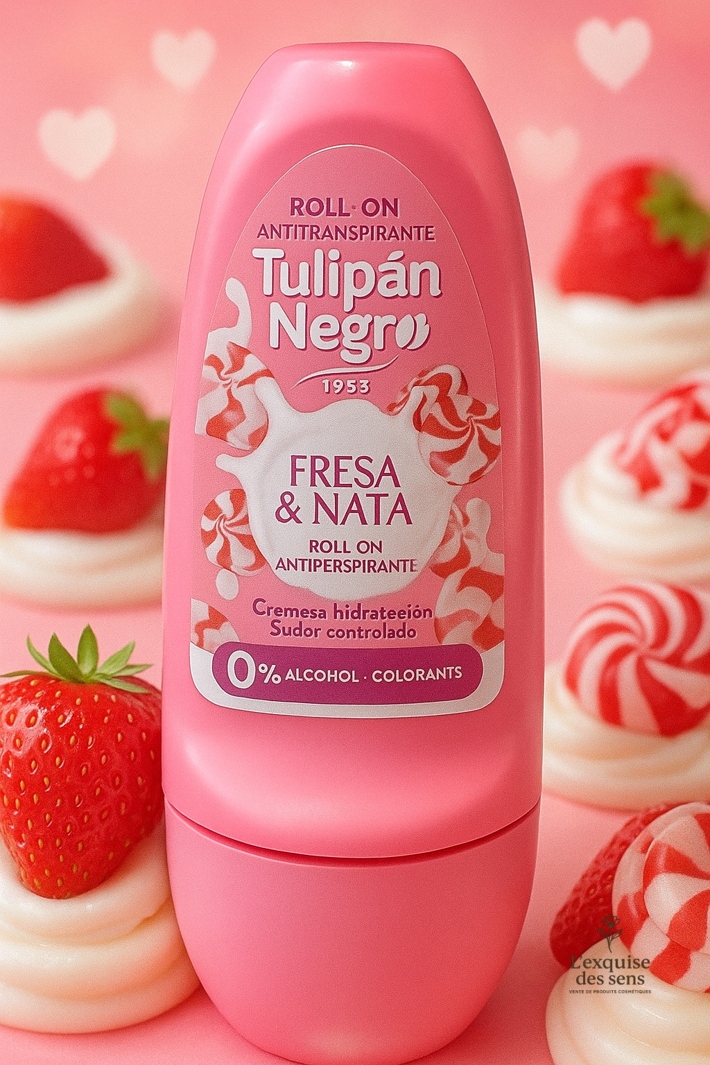 Tulipán Negro – Déodorant Roll-On Fraise & Crème