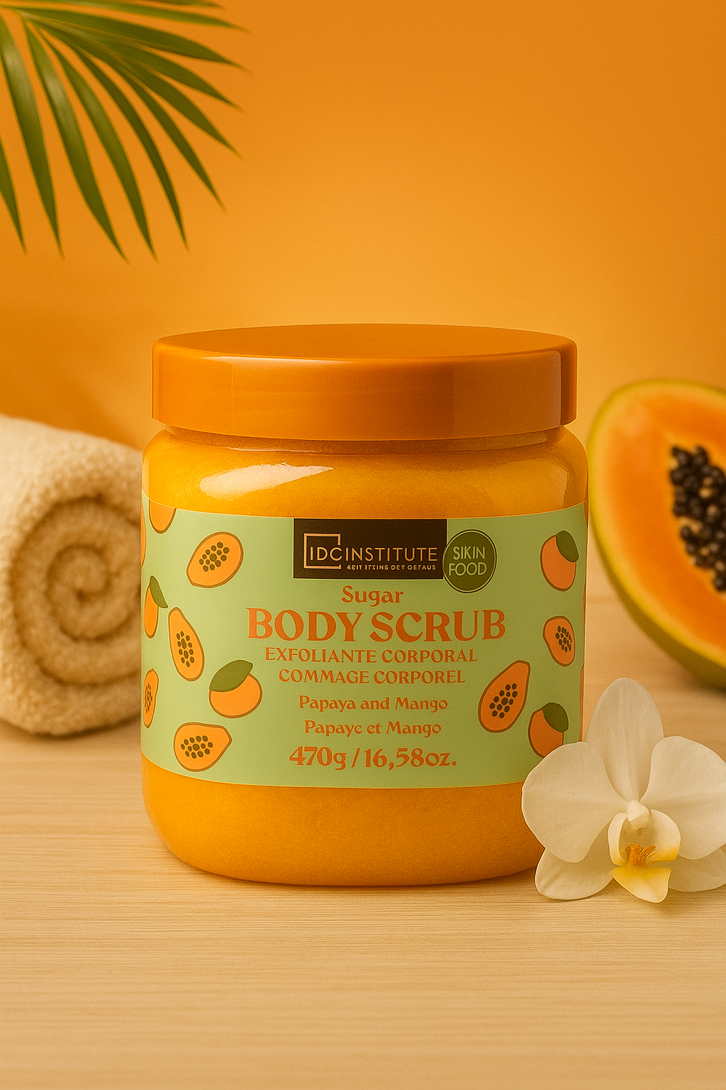 🥭 IDC INSTITUTE – Exfoliant Corps Papaye & Mangue