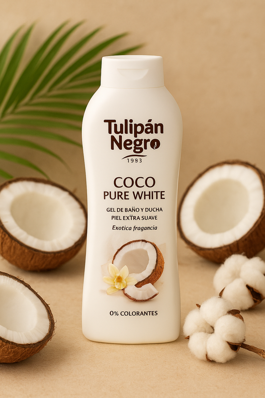🥥 TULIPÁN NEGRO – Gel Bain Douche Coco Pure White 🥥